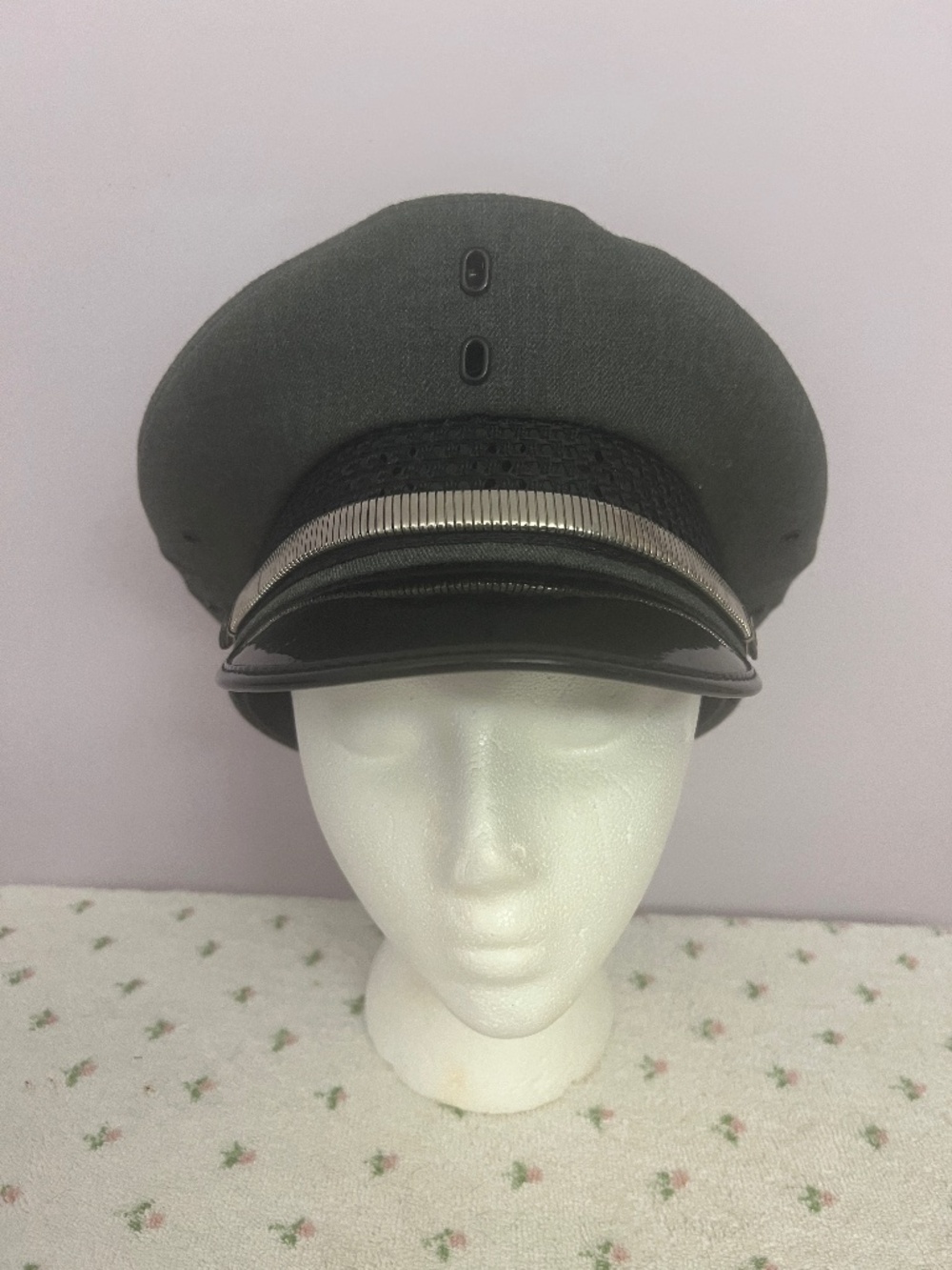 Vintage Uniform Midnway Cap Co. Hat Chicago Size 7 1/2 through 7 6/8